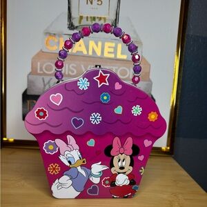 Disney Pink Cupcake Tin bag with Minnie and Daisy